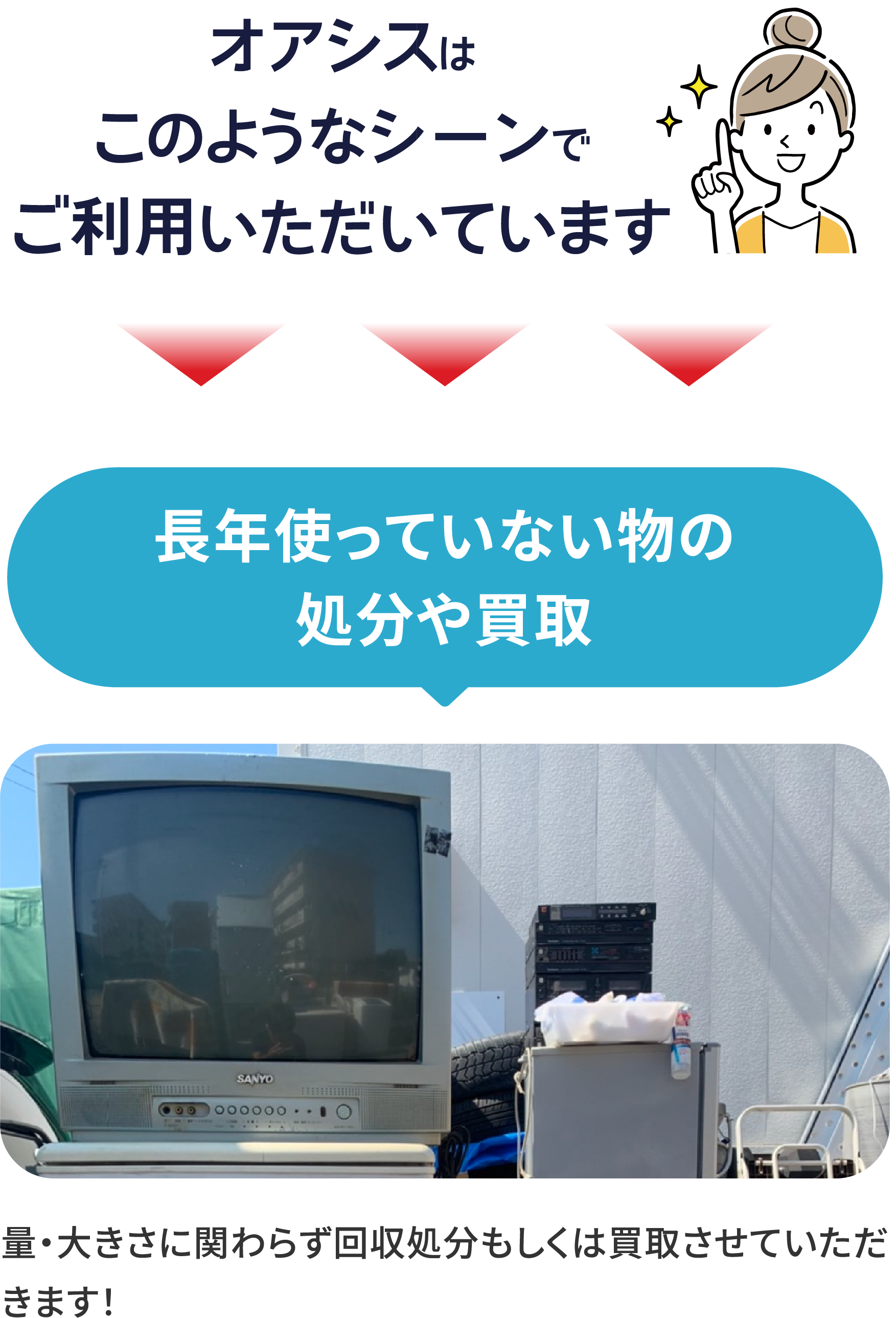 オアシス引越センターはこのようなシーンでご利用いただいています
